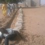 Mise en place du socle du muret
